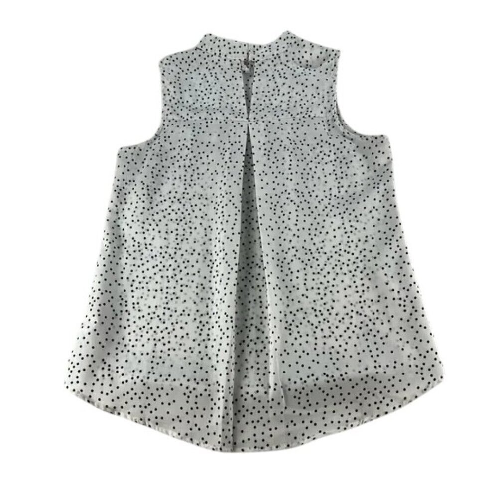 Miss Love Tank Top Black and White Polka Dot Size L 100% Polyester - Picture 2 of 4